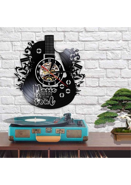 Gitar Vinil Duvar Saati Tatil Için Hediyeler, 12 ”siyah Müzik Duvar Saati Enstrüman Sanat Doğum Günü Duvar Dekoru Için Erkekler Kadınlar Için Benzersiz Hediyeler (Yurt Dışından) modelleri