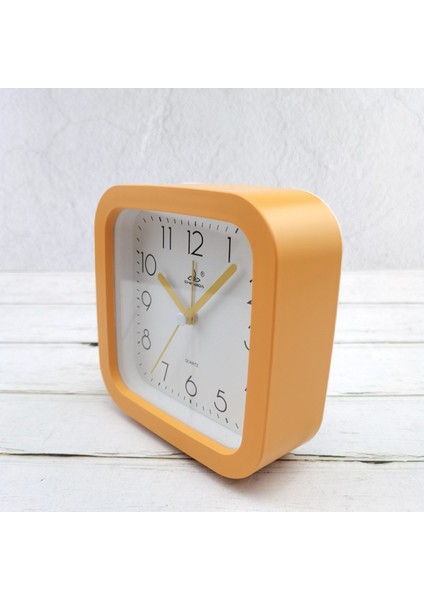 Inç Basit Stil Avrupa Tarzı Öğrenci Çocuk Sevimli Saat Yatak Odası Sessiz Başucu Küçük Çalar Saat (Kare Sarı) (Yurt Dışından) modelleri