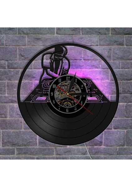 Müzik Vinil Kayıt Duvar Saati -Yaratıcı Içi Boş LED Işık Duvar Saati -Vinil Saat -Oturma Odası Duvar Dekoru - Müzik Aşığı Için Eşsiz Hediyeler (Yurt Dışından)
