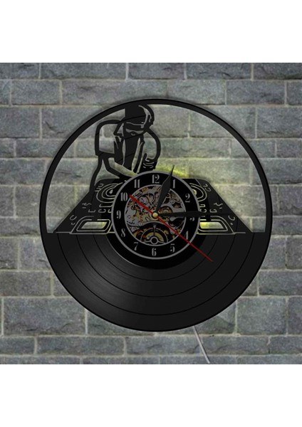 Müzik Vinil Kayıt Duvar Saati -Yaratıcı Içi Boş LED Işık Duvar Saati -Vinil Saat -Oturma Odası Duvar Dekoru - Müzik Aşığı Için Eşsiz Hediyeler (Yurt Dışından)