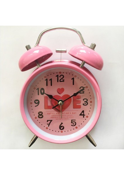 4 Inç Metal Çalar Saat Pembe Kalp Şeklinde Aşk Işıklı Dilsiz Çocuklar, Öğrenciler ve Yetişkinler Için Basit Küçük Çalar Saat Ev Ofis Saati (Yurt Dışından) fiyatları