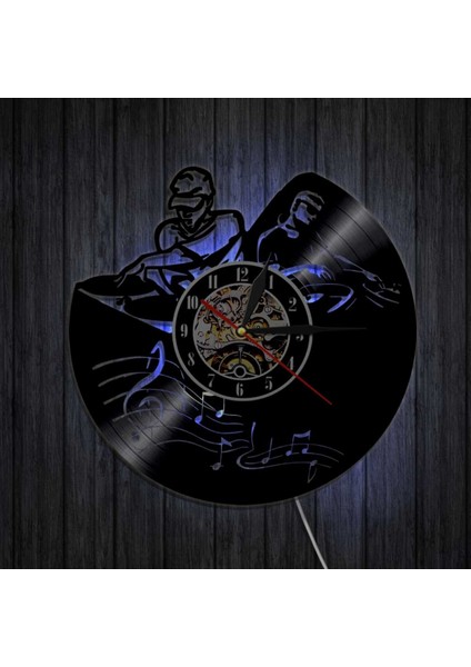 Müzik Vinil Kayıt Duvar Saati -Piano Boy LED Işık Duvar Saati -Vinil Saat -Oturma Odası Duvar Dekoru - Müzik Aşığı Için Eşsiz Hediyeler (Yurt Dışından)