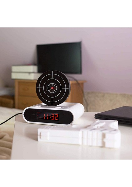 Hedef Uyandırma Çalar Saat, Yaratıcı Atış Alarmı Kişiselleştirilmiş 12 Saatlik Dijital Ekran, Uyuyanlara Uygun, Kız ve Erkek Çocuklar Için (Beyaz) (Yurt Dışından) modelleri