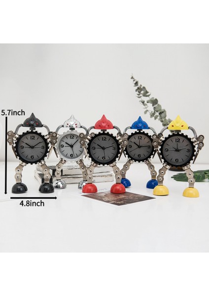 Yatak Odası Çalar Saat, Robot Çalar Saat, Öğrenci Ev Dekorasyonu Masaüstü Saati (Yurt Dışından) fiyatları