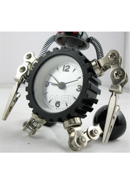 Yatak Odası Çalar Saat, Robot Çalar Saat, Öğrenci Ev Dekorasyonu Masaüstü Saati (Yurt Dışından) fırsatları