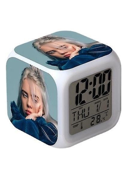 Wekity Anime Karikatür Çalar Saat Tek Parça LED Kare Saat Zaman, Sıcaklık, Alarm, Tarih ile Dijital Çalar Saat (Yurt Dışından)