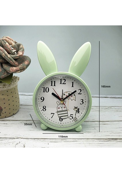 Yatak Odası Çalar Saat, Tavşan Kulakları Çalar Saat, Öğrenci Ev Dekorasyonu Masaüstü Saati (Yurt Dışından) modelleri