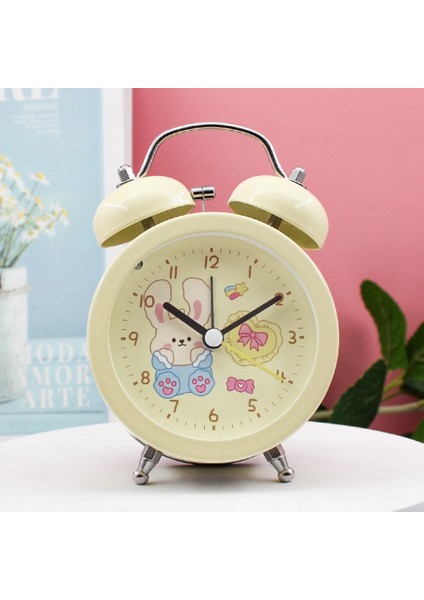 3 Inç Çalar Saat, Analog Metal Hayvan Çalar Saat, Öğrenci Ev Dekorasyonu Masaüstü Saati (Yurt Dışından)