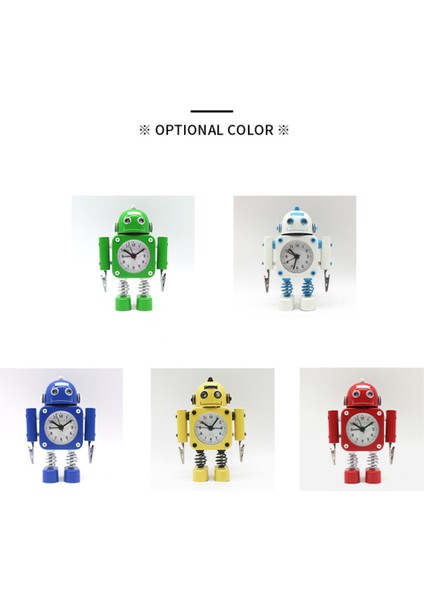 Yatak Odası Çalar Saat, Robot Çalar Saat, Öğrenci Ev Dekorasyonu Masaüstü Saati (Yurt Dışından) fiyatları