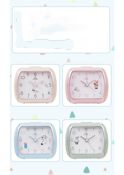 Öğrenciler, Çocuklar ve Yetişkinler Için Parlak Sevimli Saatli 4,7 Inç Basit Sessiz Başucu Çalar Saat (Kare Pembe) (Yurt Dışından) fırsatları