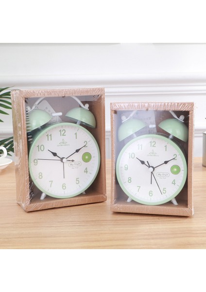 6.5 Inç Basit Stil Metal Çift Çan Öğrenci Çocuk Yetişkin Sevimli Dilsiz Saat Yatak Odası Başucu Küçük Çalar Saat (Yeşil) (Yurt Dışından) modelleri