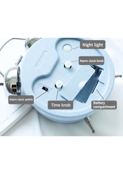 Inç Yatak Odası Çalar Saat, Gece Lambası Çalar Saat, Öğrenci Ev Dekorasyonu Masaüstü Saati (Yurt Dışından) fırsatları