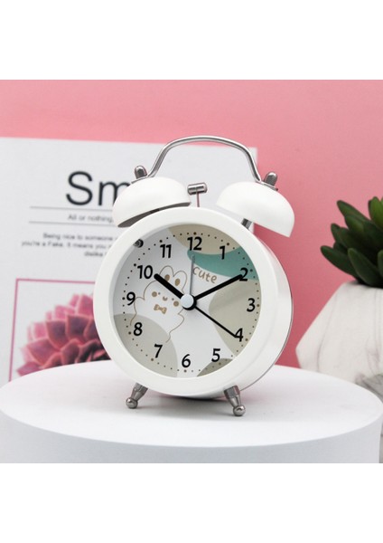 3 Inç Çalar Saat, Analog Metal Hayvan Çalar Saat, Öğrenci Ev Dekorasyonu Masaüstü Saati (Yurt Dışından)