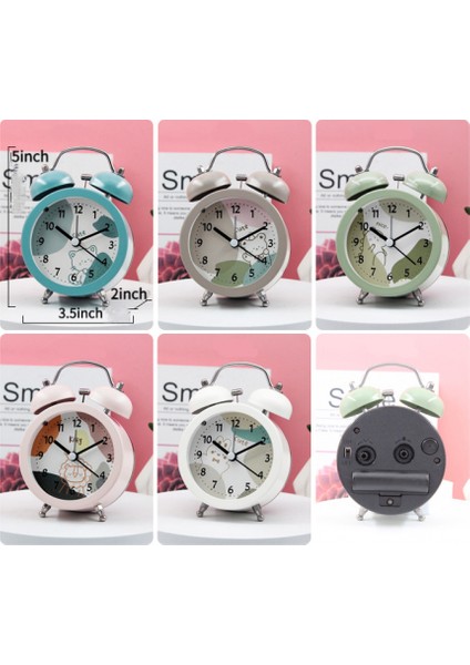 3 Inç Çalar Saat, Analog Metal Hayvan Çalar Saat, Öğrenci Ev Dekorasyonu Masaüstü Saati (Yurt Dışından) fiyatları