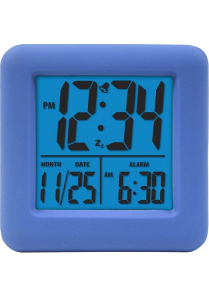 Yumuşak Mavi Küp LCD Çalar Saat 3,55 Inç x 3,55 Inç x 2,75 Inç (Yurt Dışından)