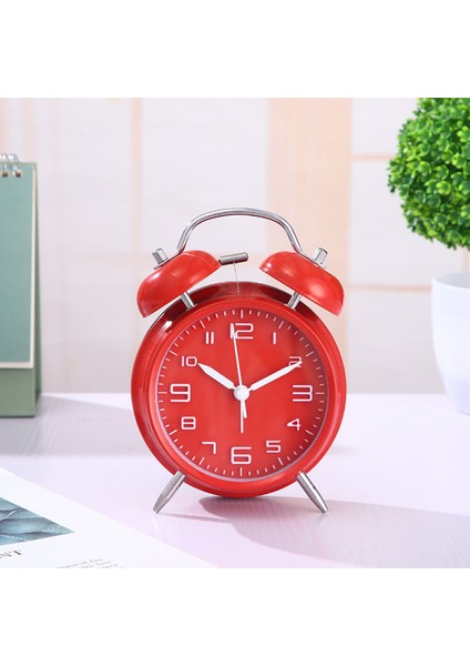 4 Inç Ikiz Zil Çalar Saat, Arkadan Aydınlatmalı, Sessiz Geçmeyen, Pille Çalışan, Yüksek Sesle Uyandırma Alarm Saati (Kırmızı) (Yurt Dışından) fiyatları