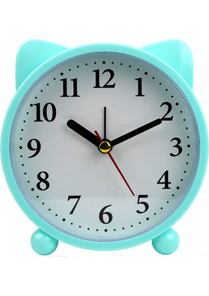 Yatak Odaları Için Çalar Saatler, Karikatür Çalar Saat Piggy Çalar Saat Gece Lambası, Öğrenci Çocuk Ev Dekorasyonu Masaüstü Saati (Desensiz Mavi) (Yurt Dışından)