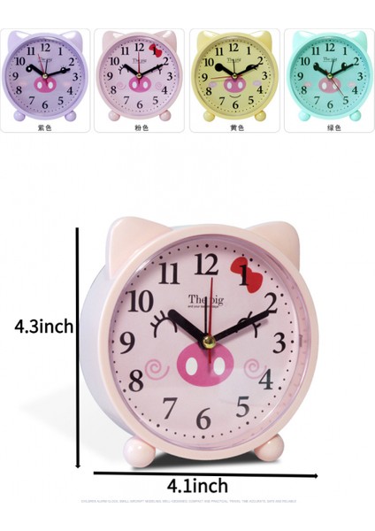 Yatak Odaları Için Çalar Saatler, Karikatür Çalar Saat Piggy Çalar Saat Gece Lambası, Öğrenci Çocuk Ev Dekorasyonu Masaüstü Saati (Desensiz Mavi) (Yurt Dışından) fiyatları