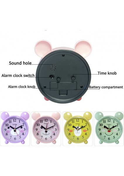 Çocuk Çalar Saat, Karikatür Çalar Saat Küçük Ayı Çalar Saat, Öğrenci Çocuk Ev Dekorasyonu Masaüstü Saati (Sarı Desensiz) (Yurt Dışından) fiyatları