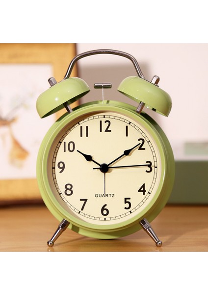 4 Inç Yatak Odası Çalar Saat, Metal Çalar Saat, Öğrenci Ev Dekorasyonu Masaüstü Saati (Yurt Dışından)