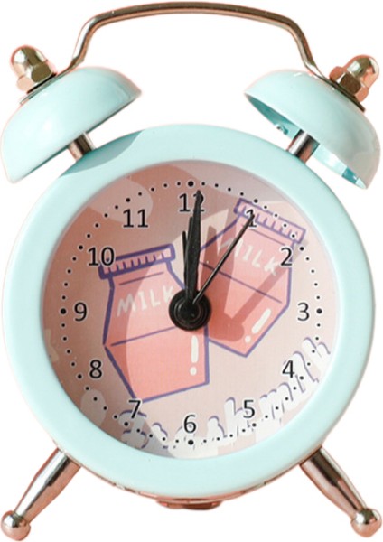 Ikiz Çan Çalar Saat, Karikatür Çalar Saat, Öğrenci Ev Dekorasyonu Masaüstü Saati (Yurt Dışından)