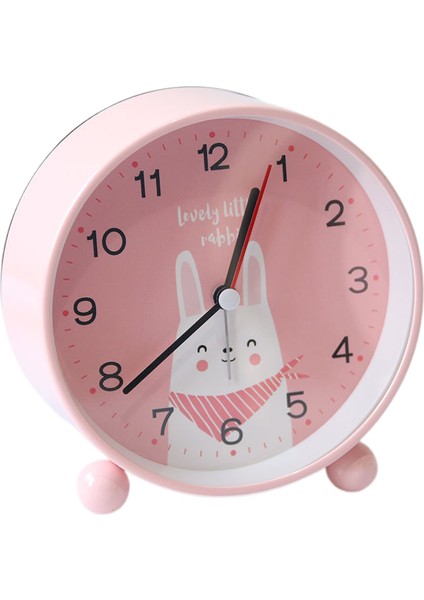 Analog Çalar Saat 4 Inç, Pille Çalışan Tiksiz Sessiz Küçük Masa Saati Gece Işığı ile Komidin Yatak Odası Için Masa Saati (Yurt Dışından)