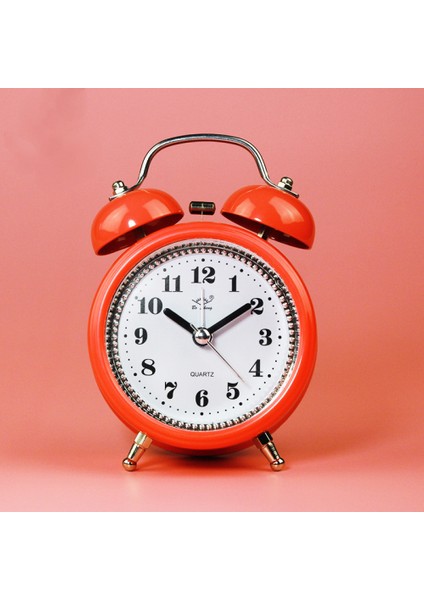 Inç Çalar Saat, Analog Metal Zil Çalar Saat, Öğrenci Ev Dekorasyonu Masaüstü Saati (Yurt Dışından)