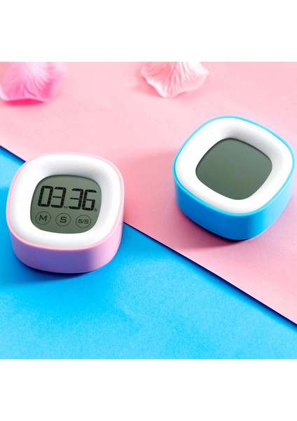 Mini Mutfak Karikatür Dokunmaya Duyarlı Geri Sayım Sayacı, Öğrenci Odasında Başucu Çalar Saat (Pembe) (Yurt Dışından) modelleri