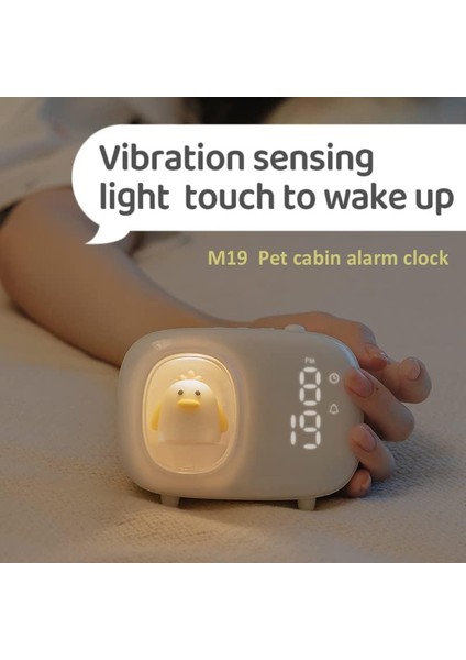 Çalar Saatli Yatak Odası Için Sevimli Saf Beyaz Kedi Gece Lambası (Yurt Dışından) fiyatları