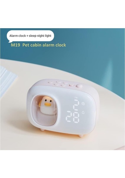 Çalar Saatli Yatak Odası Için Sevimli Saf Beyaz Kedi Gece Lambası (Yurt Dışından) fırsatları