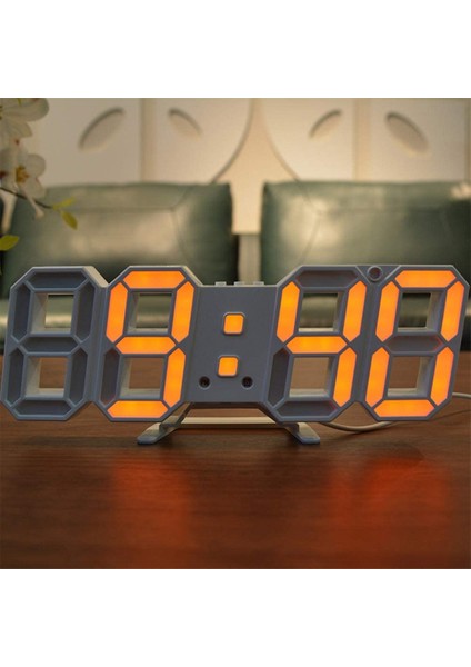 3D Dijital Çalar Saat, Duvar LED Numaralı Zaman Saati, 3 Otomatik Ayarlı Parlaklık Seviyesi, Erteleme Fonksiyonlu LED Elektronik Saat, Sıcaklık Göstergesi (Yurt Dışından) fırsatları