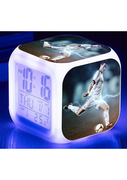 Wekity Anime Karikatür Çalar Saat Tek Parça LED Kare Saat Zaman, Sıcaklık, Alarm, Tarih ile Dijital Çalar Saat (Yurt Dışından)