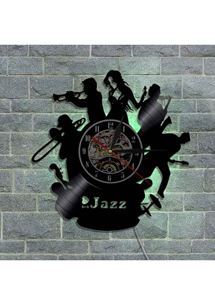 Müzik Vinil Plak Duvar Saati -Müzik Bandı Desenli LED Işık Duvar Saati -Vinil Saat -Oturma Odası Duvar Dekoru - Müzikseverler Için Eşsiz Hediyeler (Yurt Dışından) modelleri