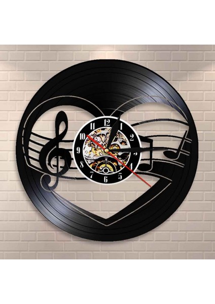 Müzik Vinil Plak Duvar Saati -Müzik Notları Vinil Duvar Saati - Vinil Saat - Oturma Odası Duvar Dekoru - Müzik Aşığı Için Eşsiz Hediyeler (Yurt Dışından) fiyatları