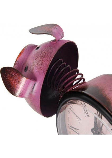 Masaüstü Saati, Romen Rakamları Retro Domuz Heykeli Saati, Ev Ofis Süslemeleri Için Dekoratif Çerçeve Saati, Arkadaşlar Için Hediye, Sınıf Arkadaşları (Yurt Dışından) fırsatları