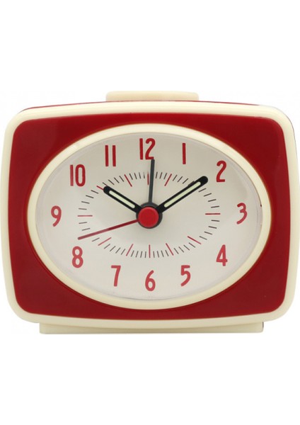 Retro Sessiz Çalar Saat, Kırmızı, 3 Inç (Yurt Dışından)