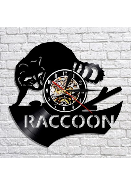Müzik Vinil Kayıt Duvar Saati - Rakun Vinil Duvar Saati - Vinil Saat - Oturma Odası Duvar Dekoru - Müzik Aşığı Için Eşsiz Hediyeler (Yurt Dışından) fiyatları