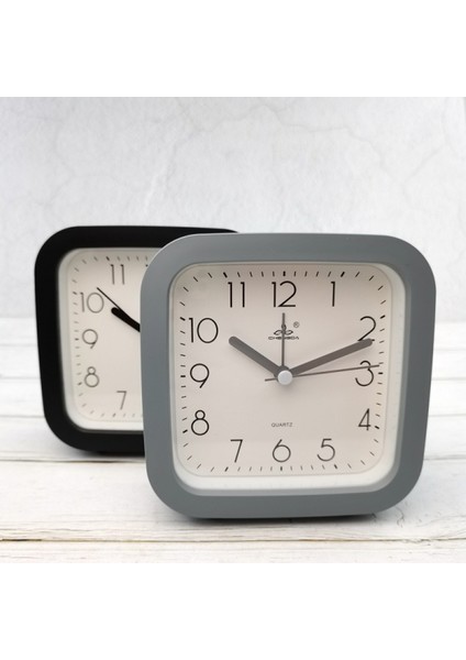 5 Inç Basit Stil Avrupa Tarzı Öğrenci Çocuk Sevimli Saat Yatak Odası Sessiz Başucu Küçük Çalar Saat (Kare Gri) (Yurt Dışından) modelleri