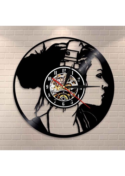 Müzik Vinil Plak Duvar Saati - Music Girl Serisi Vinyl Records Duvar Saati - Vinil Saat - Oturma Odası Duvar Dekoru - Müzik Severler Için Eşsiz Hediyeler (Yurt Dışından) fiyatları