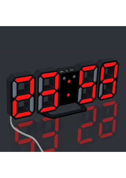 Elektronik LED Dijital Çalar Saat [yükseltme Sürümü], Saat LED Parlaklığını Geceleri Otomatik Olarak Ayarlayabilir (Siyah / Kırmızı) (Yurt Dışından)