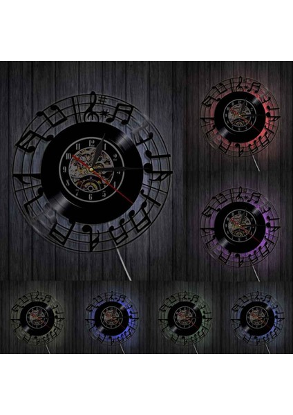 Müzik Vinil Kayıt Duvar Saati -Nota Diski CD LED Işık Duvar Saati - Vinil Saat - Oturma Odası Duvar Dekoru - Müzikseverler Için Eşsiz Hediyeler (Yurt Dışından) modelleri