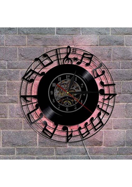 Müzik Vinil Kayıt Duvar Saati -Nota Diski CD LED Işık Duvar Saati - Vinil Saat - Oturma Odası Duvar Dekoru - Müzikseverler Için Eşsiz Hediyeler (Yurt Dışından) fırsatları