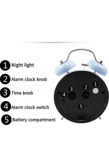 4 Inç Yatak Odası Çalar Saat, Metal Çalar Saat, Öğrenci Ev Dekorasyonu Masaüstü Saati (Yurt Dışından) indirimleri