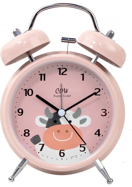 Inç Çalar Saat, Analog Metal Sığır Çalar Saat, Öğrenci Ev Dekorasyonu Masaüstü Saati (Yurt Dışından)