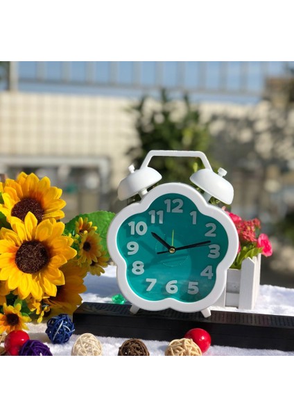 Yatak Odası Çalar Saat, Çiçek Çalar Saat, Öğrenci Ev Dekorasyonu Masaüstü Saati (Yurt Dışından)