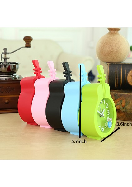 Yatak Odası Çalar Saat, Gitar Çalar Saat, Öğrenci Ev Dekorasyonu Masaüstü Saati (Yurt Dışından) fırsatları