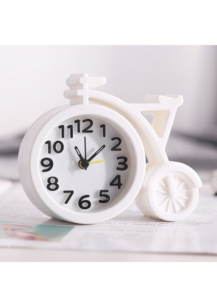 Yaratıcı Ofis Masaüstü Bisiklet Çalar Saat Yatak Odası Başucu Saat Yaratıcı Basit Hatırlatma Çalar Saat Saat (Beyaz) (Yurt Dışından) fırsatları