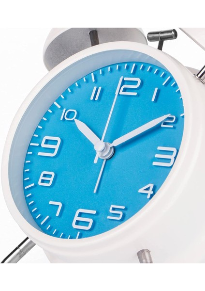 Stereoskopik Kadranlı, Arkadan Aydınlatmalı, Pille Çalışan Yüksek Alarmlı Saat-Beyaz Yeşil ile 4 Inç Ikiz Zil Çalar Saat (Yurt Dışından) fiyatları