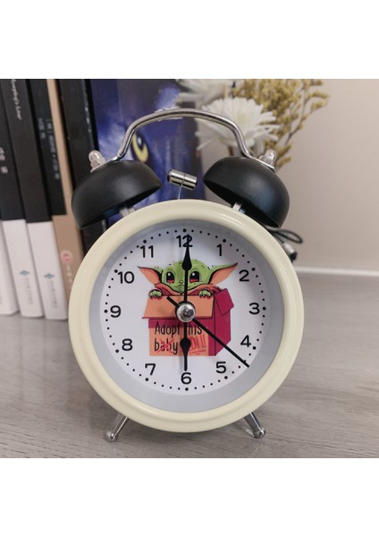 Yatak Odası Çalar Saat, Noel Arifesi Karikatür Çalar Saat, Öğrenci Ev Dekorasyonu Masaüstü Saati (Yurt Dışından)