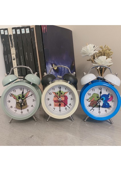 Yatak Odası Çalar Saat, Noel Arifesi Karikatür Çalar Saat, Öğrenci Ev Dekorasyonu Masaüstü Saati (Yurt Dışından) fırsatları